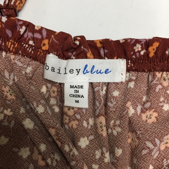 Bailey Blue Ditsy Tank Dress, Terracotta, sz M - Picture 7 of 8